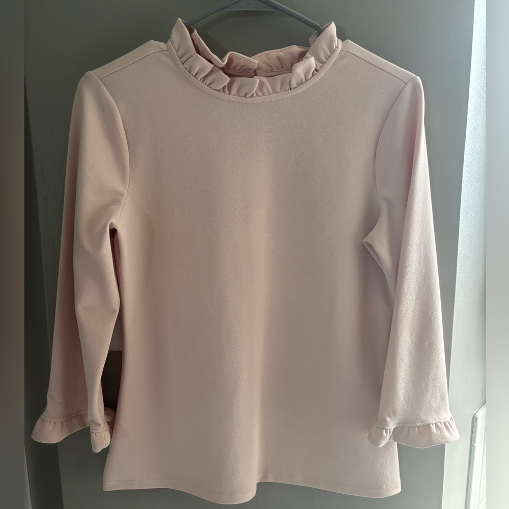 Elegant Ruffled Pink Women's Top